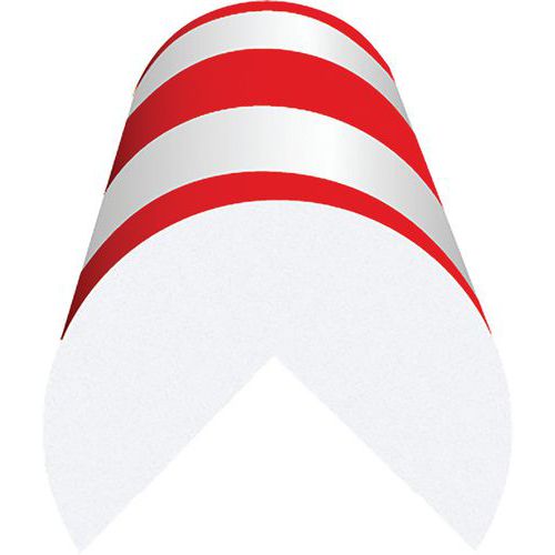 Amortisseur de choc angle arrondi - Rouge/Blanc - Ergomat