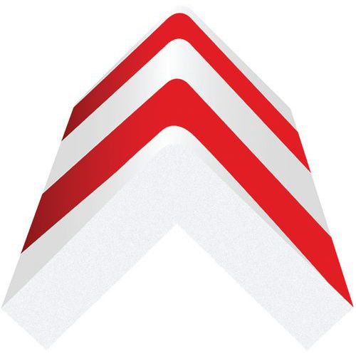 Amortisseur de choc carré - Rouge/Blanc - Ergomat