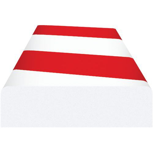 Amortisseur de choc rectangle pour surface - Rouge/Blanc - Ergomat