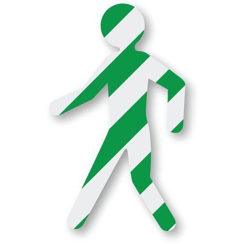 Piéton adhésif de marquage au sol LeanStripe - Vert/Blanc - Ergomat