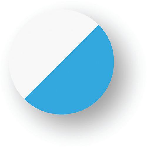 Rond adhésif de marquage au sol LeanStripe - Bleu/Blanc - Ergomat