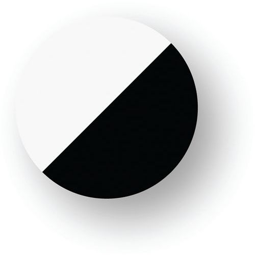 Rond adhésif de marquage au sol LeanStripe - Noir/Blanc - Ergomat