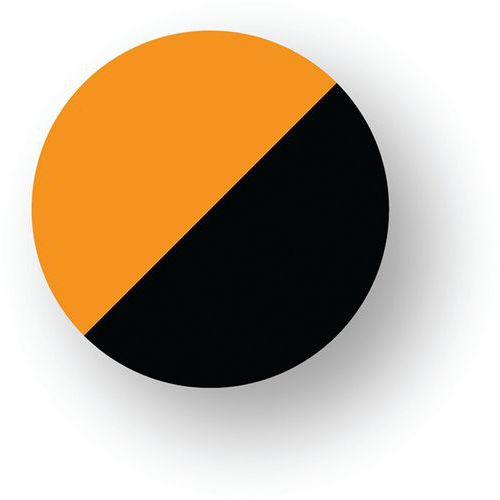 Rond adhésif de marquage au sol LeanStripe - Noir/Orange - Ergomat