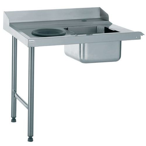 Table d’entrée avec TVD - Raccord à droite 1100mm - Tournus equipement