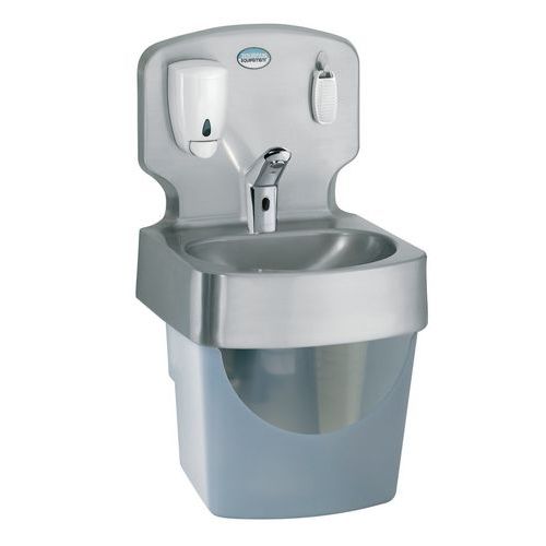 Lave-mains sur piles - distributeur savon manuel - Tournus equipement