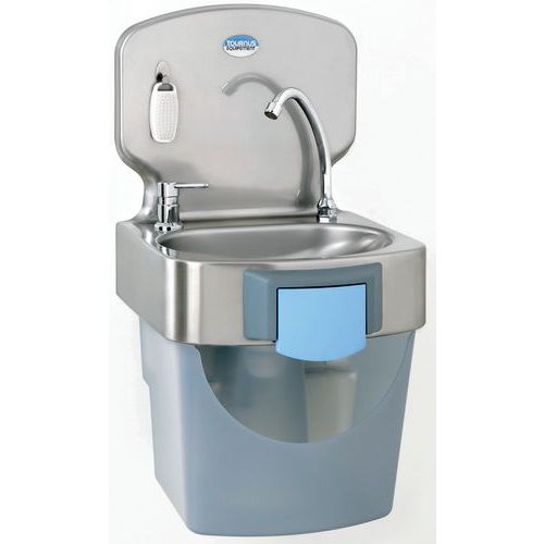 Lave-mains à commande au genou - pompe à savon - Tournus equipement