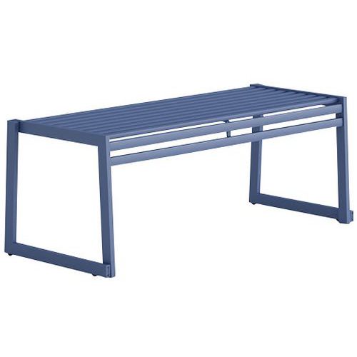 Banc sans dossier en acier galvanisé - L: 120 cm