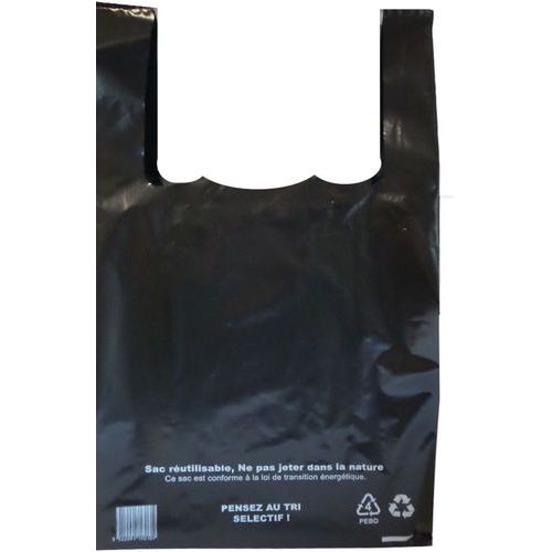Sac bretelle réutilisable - Gaine noire 50µ
