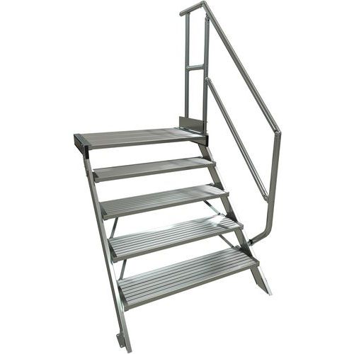 Escalier avec plateforme à 1 main courante - Tubesca