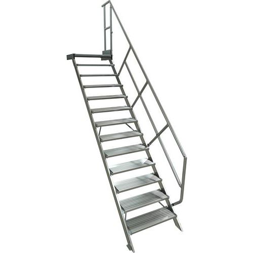 Escalier avec plateforme à 1 main courante - Tubesca