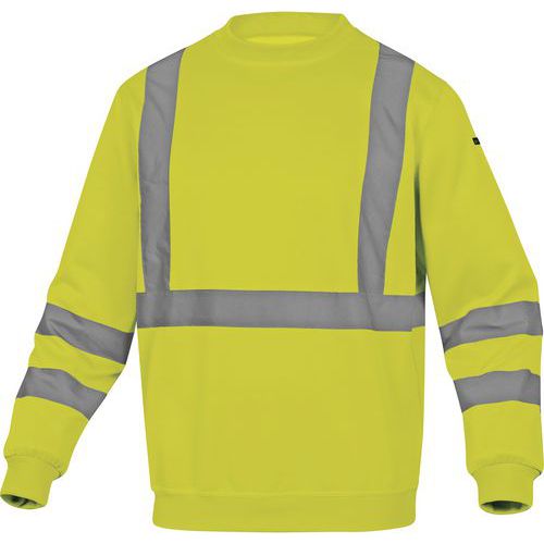 Sweat molleton polyester coton haute visibilite - Delta Plus