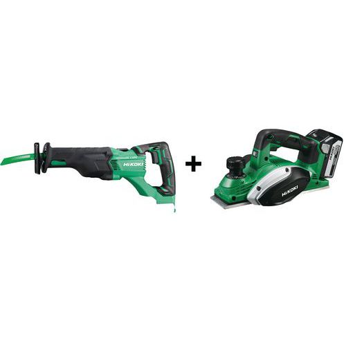 Pack scie sabre 18V 120mm + rabot 18V 5Ah Pack scie sabre 18V 120mm + rabot 18V 5Ah