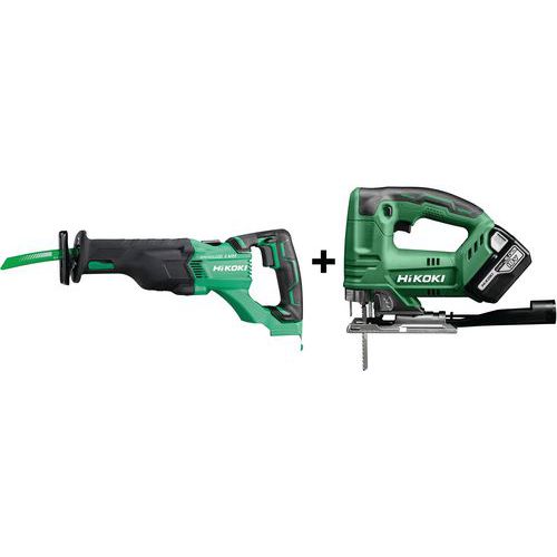 Pack scie sabre 18V 120mm + scie sauteuse 18V 5Ah 135mm Pack scie sabre 18V 120mm + scie sauteuse 18V 5Ah 135mm