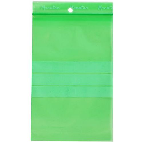 Sachet zip recyclé - Vert transparent 50 µm - Manutan Expert