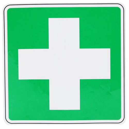 Panneau secours Premiers secours adhésif - Manutan Expert