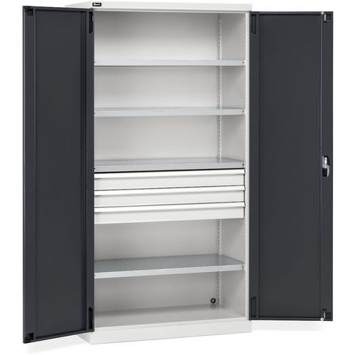 Armoire à portes battantes Perform 3 tiroirs - 1023x555x2000 mm - Fami
