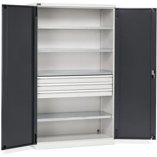 Armoire à portes battantes Perform 3 tiroirs - 1193x555x2000 mm - Fami