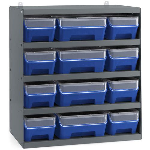 Rack 12 conteneurs avec façade et couvercle RK Box Air - Fami