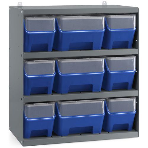 Rack 9 conteneurs avec façade et couvercle RK Box Air - Fami