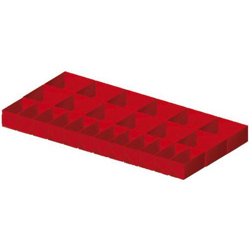 Séparateur de tiroir - 100 mm - 54 x 27 - Rouge - Fami