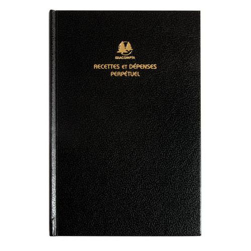 Agenda bureau carré recettes et dépenses 1 jour perpétuel - Exacompta