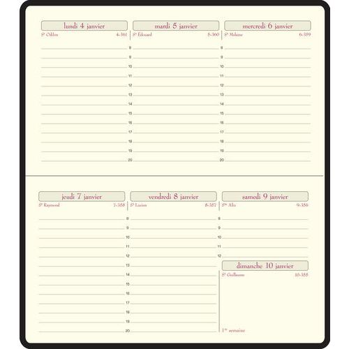Recharge agenda Temporel 16 - Exacompta