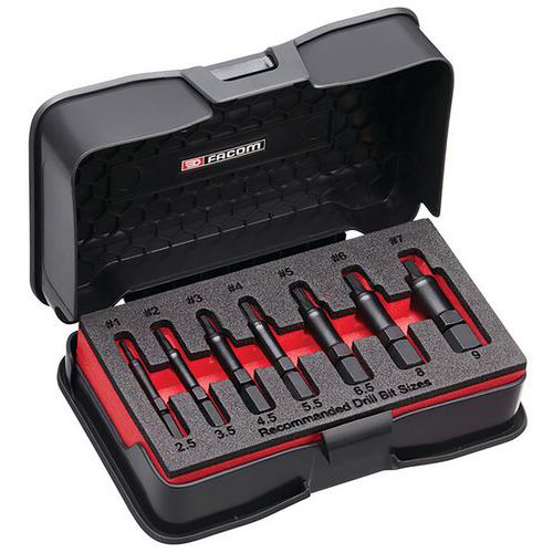 Coffret d’extracteur de vis et de goujons cassés – Facom