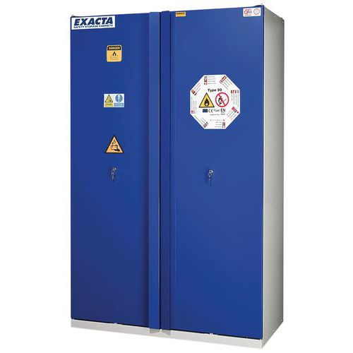Armoires de sécurité hautes bleues pour batteries lithium-ion - Exacta