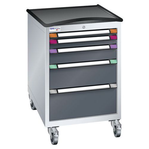 Desserte mobile à tiroirs hauteur 99,2 cm largeur 60,5 cm Thurmetall