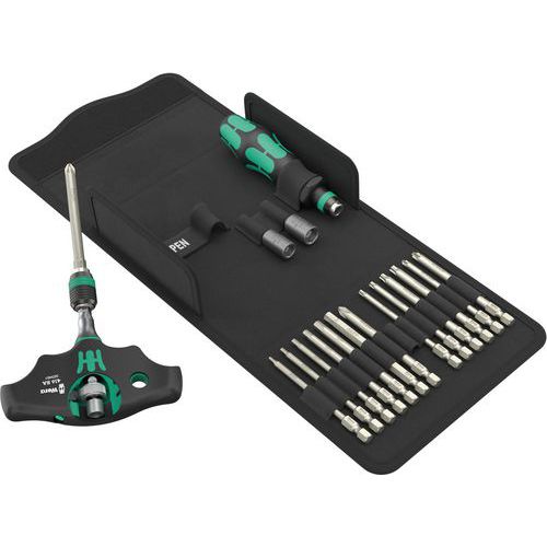 Jeu tournevis et embouts Kraftform Kompakt 400 RA SHK Set 1 - Wera
