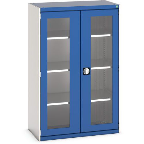 Armoire à portes transparentes Cubio 1050x525x1600mm - Bott