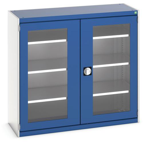Armoire à portes transparentes Cubio 1300x525x1200mm - Bott