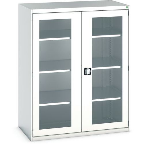 Armoire à portes transparentes Cubio 1300x650x1600mm - Bott
