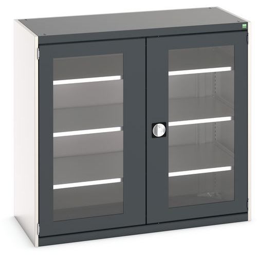 Armoire à portes transparentes Cubio 1300x650x1200mm - Bott