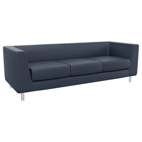 Canapé 3 places Florin finition enduit PVC EN 1021-1/2- Manutan Expert