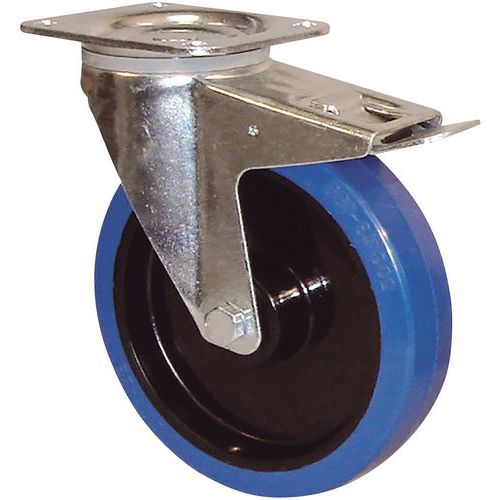 Roulette manutention roue en caoutchouc elastique - 250 kg - Guitel