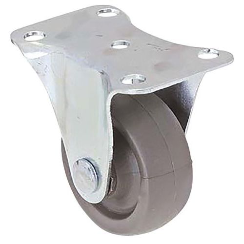 Roulette en tôle d'acier à platine fixe - 15 kg