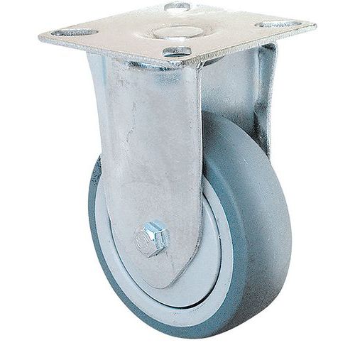 Roulette thermoplastique à platine fixe - 50 kg
