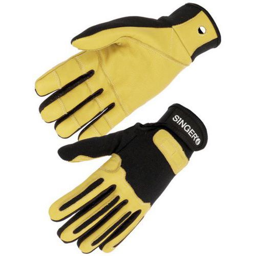 Gant de manutention en cuir avec renfort - Singer Safety