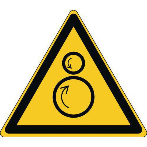 Panneau danger - Rouleaux contrarotatifs - PVC - Manutan Expert Panneau danger - Rouleaux contrarotatifs - PVC - Manutan Expert