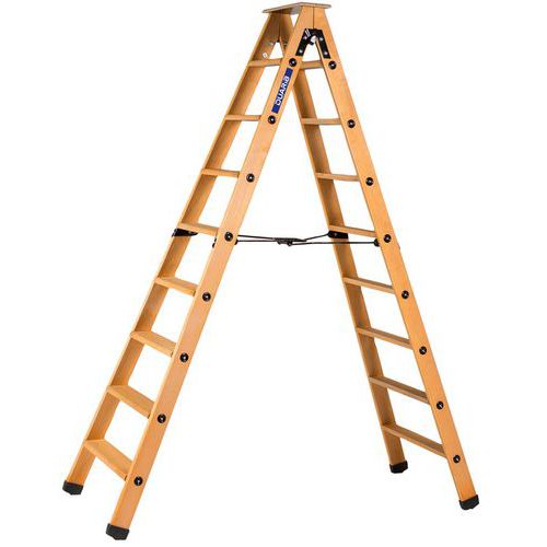 Escabeau professionnel bois Double accès - Duarib