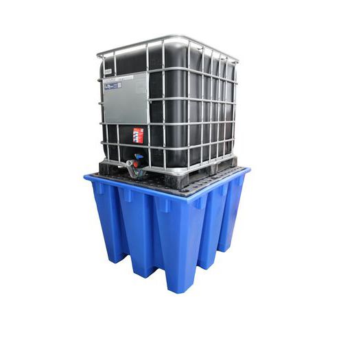 Bac de rétention DIBT 1 IBC avec caillebotis - EMP