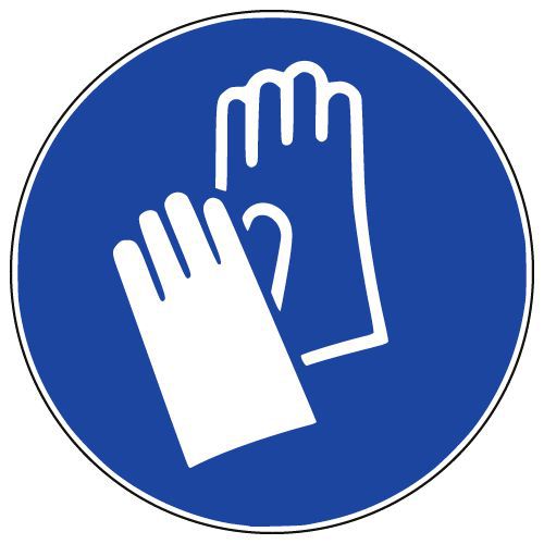 Panneau Gants de protection obligatoires - PVC - Manutan Expert Panneau Gants de protection obligatoires - PVC - Manutan Expert