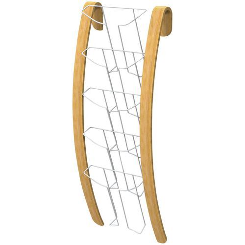 Présentoir mural Wall en bois avec 5 cases - Alba