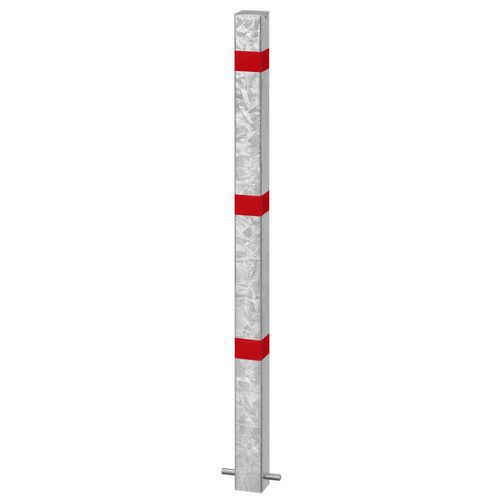 Poteau acier 70x70 mm galva+ reflex rouge - Croso