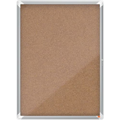 Vitrine d'intérieur Nobo à fond en liège 9 x A4