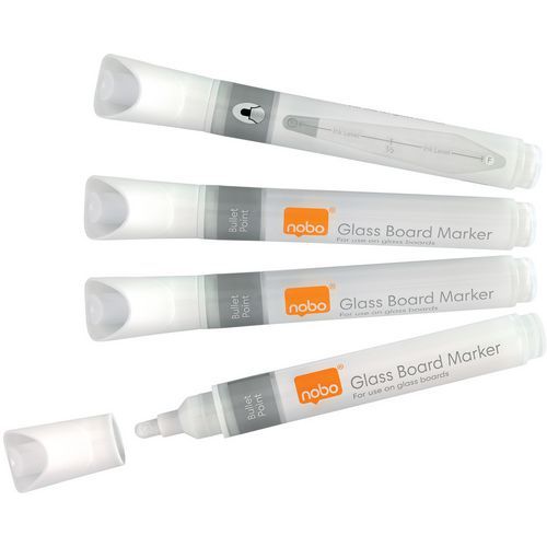 Marqueur effaçable Premium pour tableaux en verre - Nobo