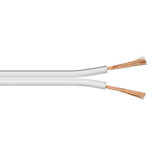 Câble haut parleur 2x2,5mm Blanc - MicroConnect