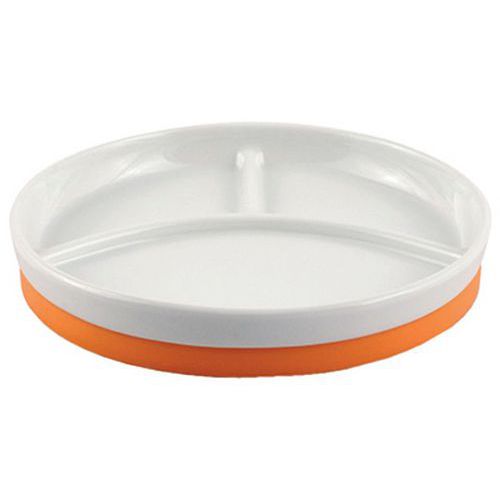Lot de 4 assiettes compartimentées antidérapantes porcelaine Plastorex