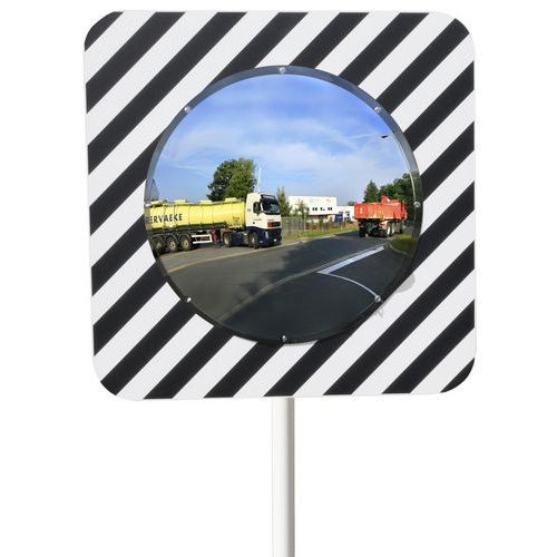 Miroir routier conforme voie publique Zebrix en Ecochok 90°- Kaptorama